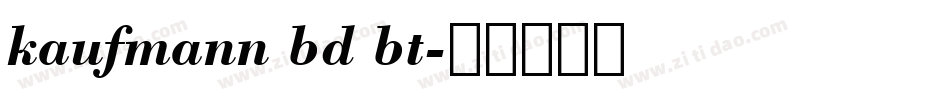 kaufmann bd bt字体转换